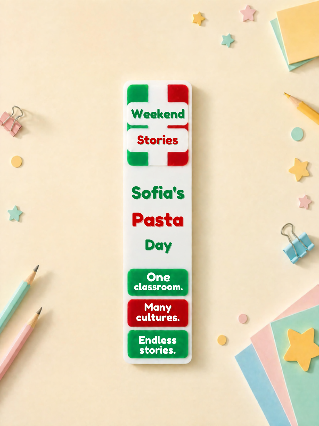 Sofia’s Pasta Day Bookmark